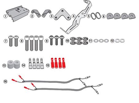 Givi 1165KIT HONDA CB 1000 R (18-20) Yan Çanta Tasiyici Baglanti Kiti