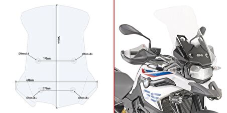 Givi D5127ST BMW F 750 GS - F 850 GS (18-19) Rüzgar Siperlik