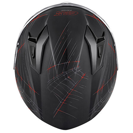 GIVI 50.7 PHOBIA MAT SİYAH-KIRMIZI KASK