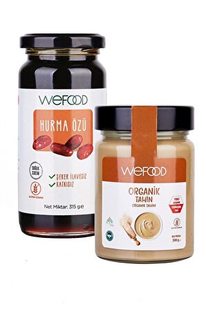 Wefood Organik Tahin 300 gr + Wefood Hurma Özü 315 gr