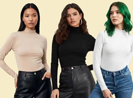 Uzun Kollu 3'lü Kadın Balıkçı Yaka Badi