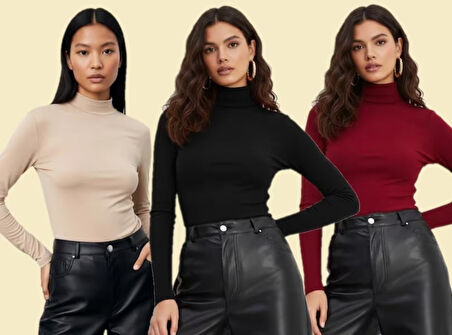 Uzun Kollu 3'lü Kadın Balıkçı Yaka Badi