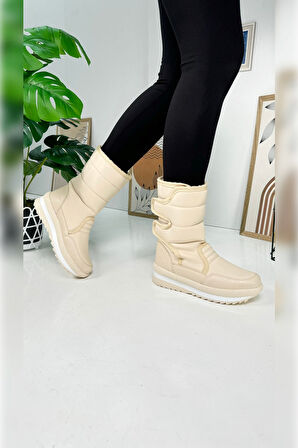 Unisex Kadın - Erkek - Çocuk Kar Botu İçi Kürklü Cırt Cırtlı Kaymaz Taban Ayakkabı 802