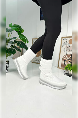 Unisex Kadın - Erkek - Çocuk Kar Botu İçi Kürklü Cırt Cırtlı Kaymaz Taban Ayakkabı 802