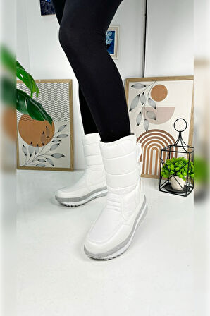 Unisex Kadın - Erkek - Çocuk Kar Botu İçi Kürklü Cırt Cırtlı Kaymaz Taban Ayakkabı 802