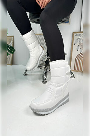 Unisex Kadın - Erkek - Çocuk Kar Botu İçi Kürklü Cırt Cırtlı Kaymaz Taban Ayakkabı 802