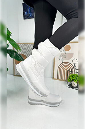 Unisex Kadın - Erkek - Çocuk Kar Botu İçi Kürklü Cırt Cırtlı Kaymaz Taban Ayakkabı 802