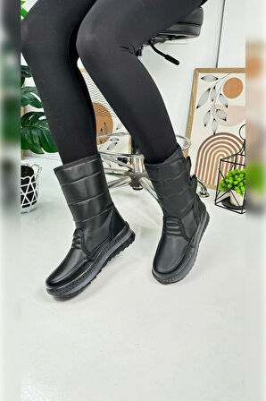 Unisex Kadın - Erkek - Çocuk Kar Botu İçi Kürklü Cırt Cırtlı Kaymaz Taban Ayakkabı 802