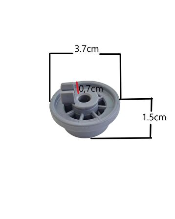 Arçelik Bulaşık Makinesi Uyumlu Sepet Tekerleği Alt Teker 10 Adet