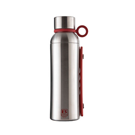 Bugatti Termo Taşıma Kulplu Paslanmaz Çelik Mat Gümüş Rengi Termos 1500Ml