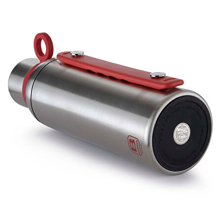 Bugatti Termo Taşıma Kulplu Paslanmaz Çelik Mat Gümüş Rengi Termos 1500Ml