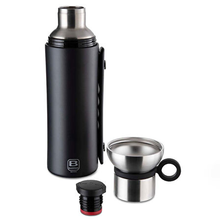 Bugatti Termo Taşıma Kulplu Paslanmaz Çelik Antrasit Rengi Termos 1500Ml