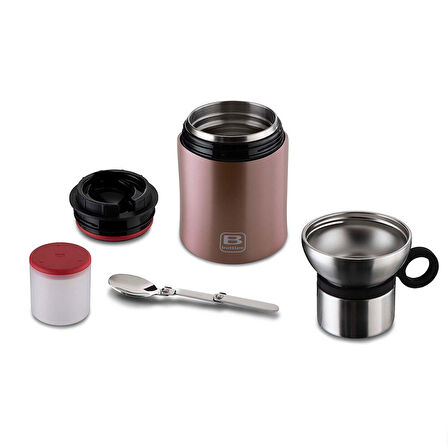 Bugatti Paslanmaz Çelik Rose Gold Yemek Termosu 500Ml