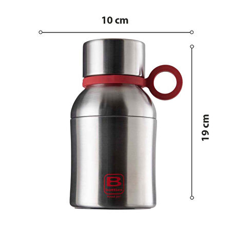 Bugatti Paslanmaz Çelik Mat Gümüş Rengi Yemek Termosu 500Ml
