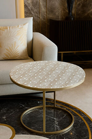 Lüks Çeyizlik Yuvarlak PVC Dantelli Orta Sehpa Masa Örtüsü – Kaliteli, Dekoratif