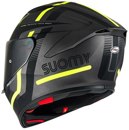 SUOMY TRACK-1 KASK NINETY SEVEN GUN METAL-YELLOW