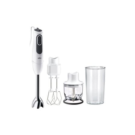 Braun Multiquick 3 MQ3125B El Blender Seti 750W Beyaz Paslanmaz Çelik Blender Doğrayıcı Çırpıcı Ölçü Kabı