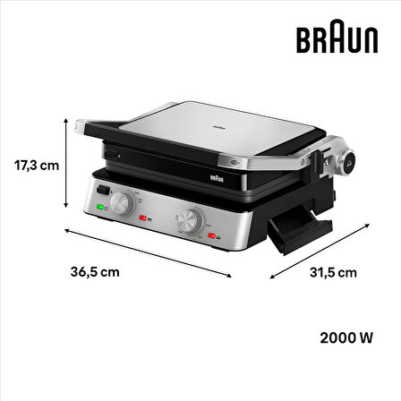 Braun CG 7020 MutliGrill 7 Contact Grill Izgara Ve Tost Makinesi
