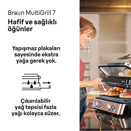Braun CG 7020 MutliGrill 7 Contact Grill Izgara Ve Tost Makinesi