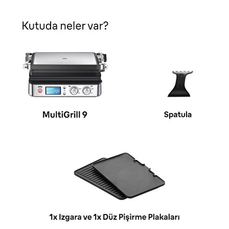 Braun MultiGrill 9 Contact grill CG 9040 Siyah / Paslanmaz Çelik