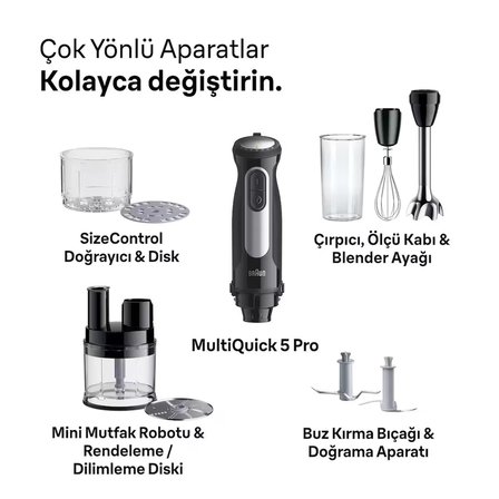 Braun MultiQuick Pro 5 El Blenderi MQ55755MBK