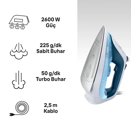 Braun SI 7062BL 2600 W Buharlı Ütü