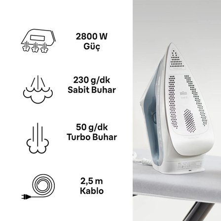 Braun TexStyle 7 Pro SI7088 2800 W Eloxal 3D Tabanlı Buharlı Ütü