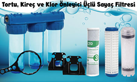 Sulook Şebeke Girişi 3 Aşama Su Arıtma Cİhazı Kireç Klor Küf Pas Tortu Tutcu Sistem