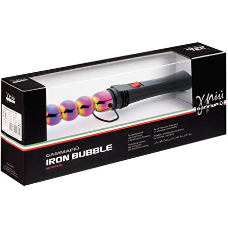 GAMMA PIU Iron Bubble Rainbow 025 Bukle Yapıcı Saç Maşası