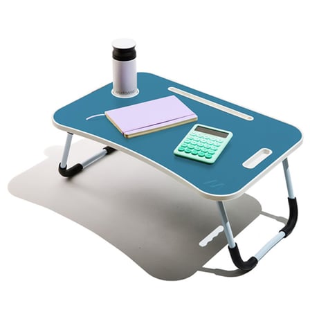 MUITOMAS KATLANABİLİR BARDAKLIKLI LAPTOP MASASI MAVİ