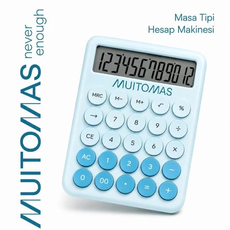 MUITOMAS HESAP MAKİNESİ MAVİ