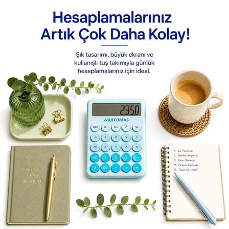 MUITOMAS HESAP MAKİNESİ MAVİ