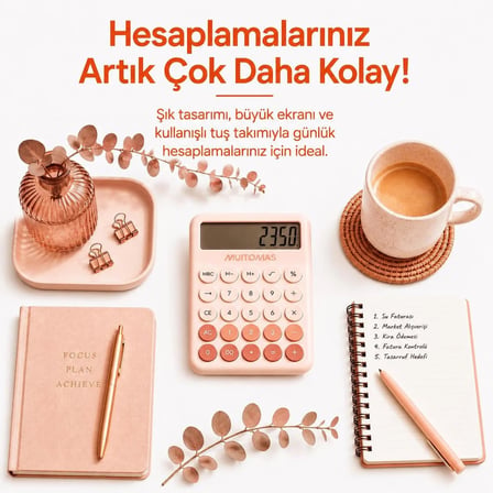 MUITOMAS HESAP MAKİNESİ PEMBE