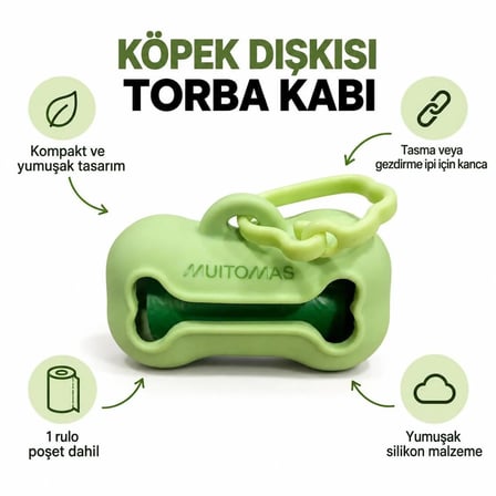 MUITOMAS EVCİL HAYVAN ÇÖP TORBASI TAŞIMA ÇANTASI YEŞİL