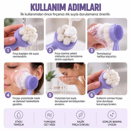 MUITOMAS YÜZ TEMİZLEME FIRÇASI LİLA