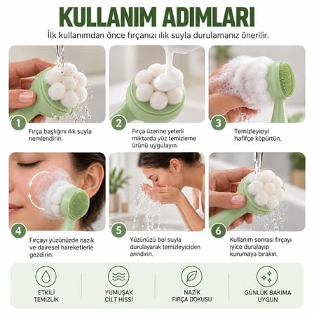 MUITOMAS YÜZ TEMİZLEME FIRÇASI YEŞİL