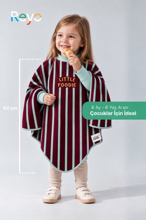 Reyo 6 Ay-6 Yaş Uzun Kollu Bebek Mama Önlüğü, Çocuk Aktivite Önlüğü, Pamuklu, Little Foodie