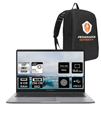 Asus Expertbook P1 P1503 i7 13700H 8GB DDR5 256GB SSD 15.6" FHD FREEDOS & PER4 ÇANTA