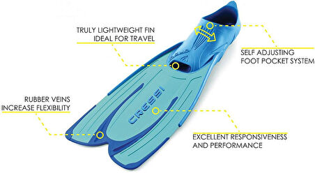 Cressi Agua Fin AquaMarine Dalış Paleti 41-42