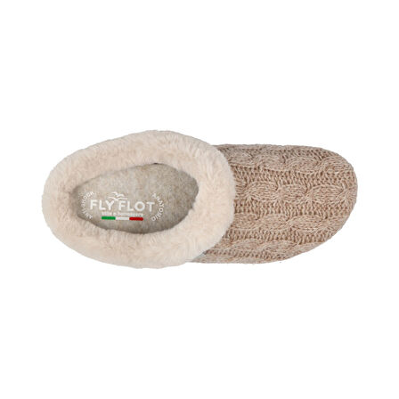 FlyFlot  Kadın Terlik/ Panduf ( Ev ) B3 W64 UZ Fly Flot CLOTH WOMAN SLIPPER 6009-Beige