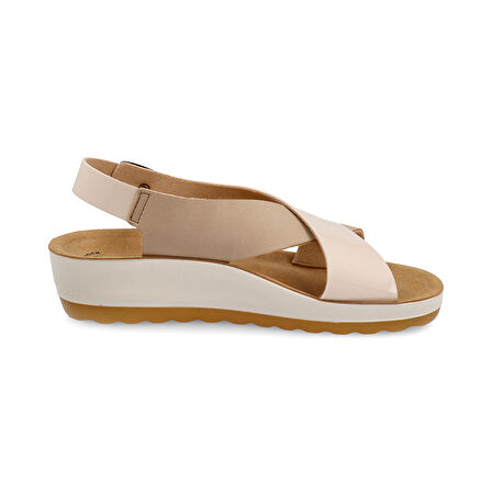 FlyFlot  Kadın Sandalet 42 G61 3C  Fly Flot Sandal TRENDY 6309-Beige