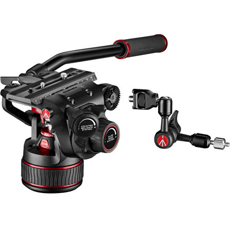 Manfrotto MVK608TWINGA Nitrotech 608 Head & Alu Twin GS Video Tripod