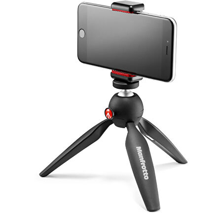Manfrotto Pixi Smart Mini Tripod + Phone Clamp (Siyah)
