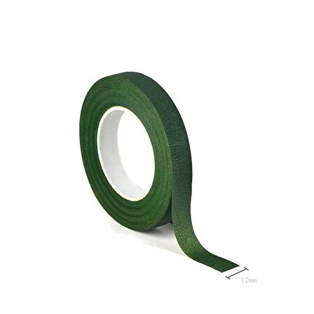 Çiçekçi Bandı Yeşil Renk Yapay Çiçek Latex Köpük Çiçek Sapı Sarma Yeşil Bant 30metre 