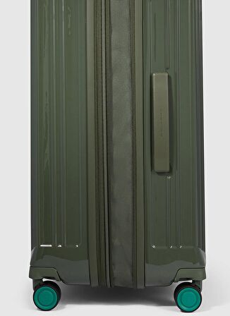 Piquadro Yeşil Çekçekli Sert Valiz BV6394PQLS3-Large