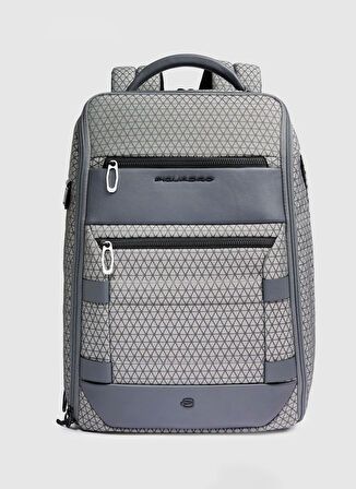 Piquadro %93 Tekstil, %7 İnek Derisi Gri Erkek Sırt Çantası CA6828W139