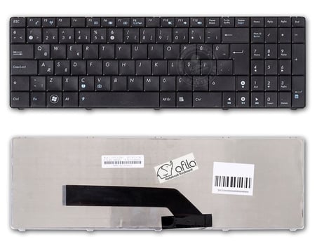 Asus F52, K50, K50IN, K51, K60, K61, K62, K70, K72, MB348-002 Notebook Klavyesi Siyah TR