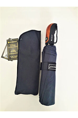 Otomatik 10 Telli 3 Kırmalı Siyah  Erkek Şemsiye