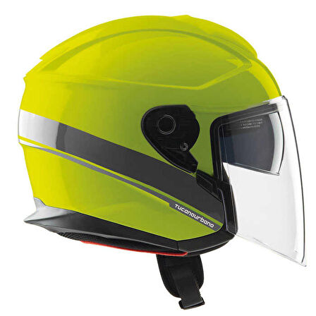 TUCANO URBANO EL MAX YARIM KASK NEON SARI GRAFİK