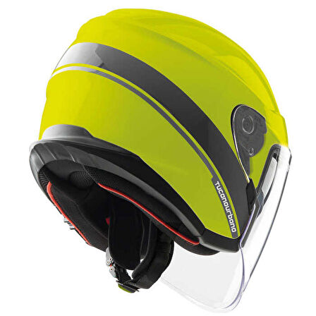 TUCANO URBANO EL MAX YARIM KASK NEON SARI GRAFİK